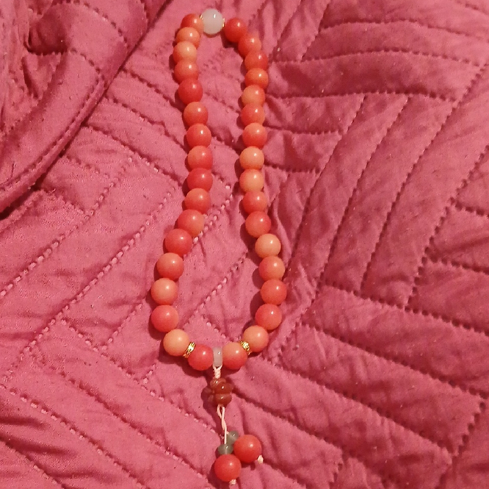 Elegant Coral Beaded Necklace